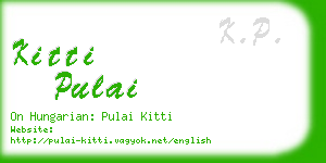 kitti pulai business card